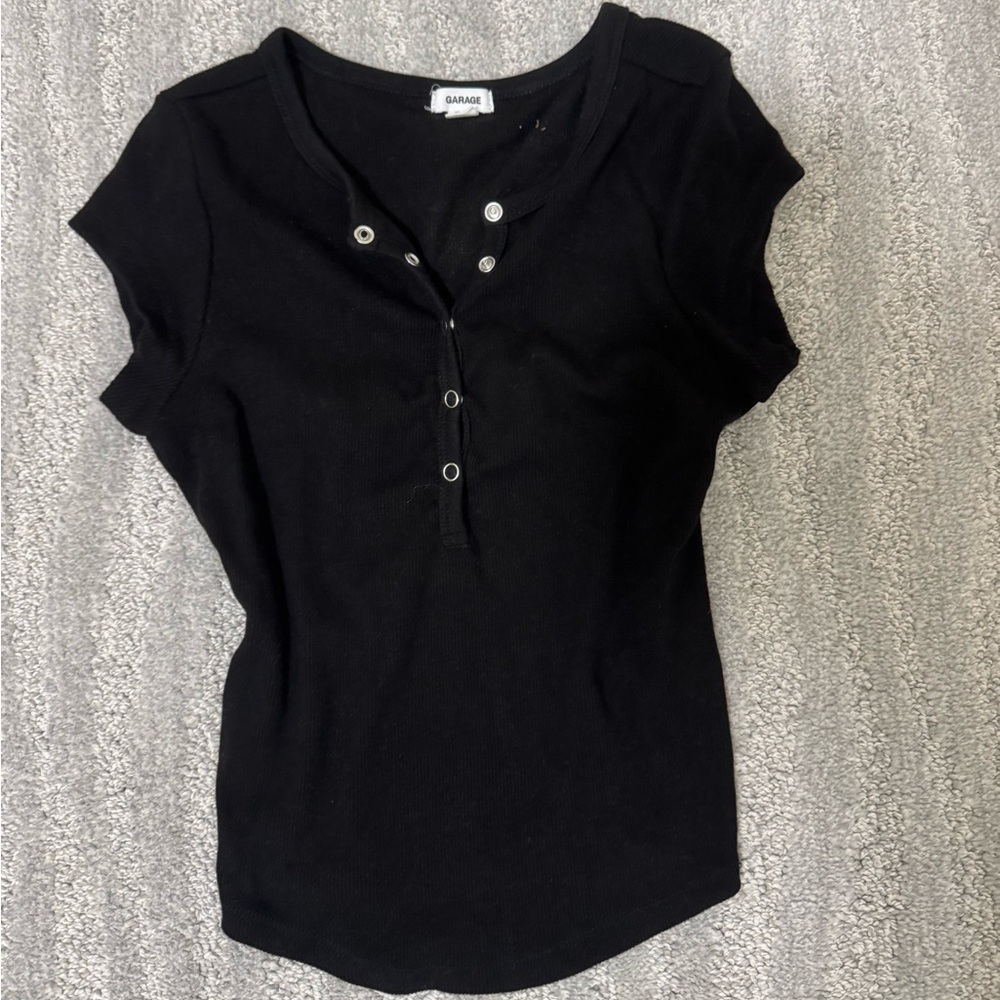 Garage Black Short Sleeve Tee